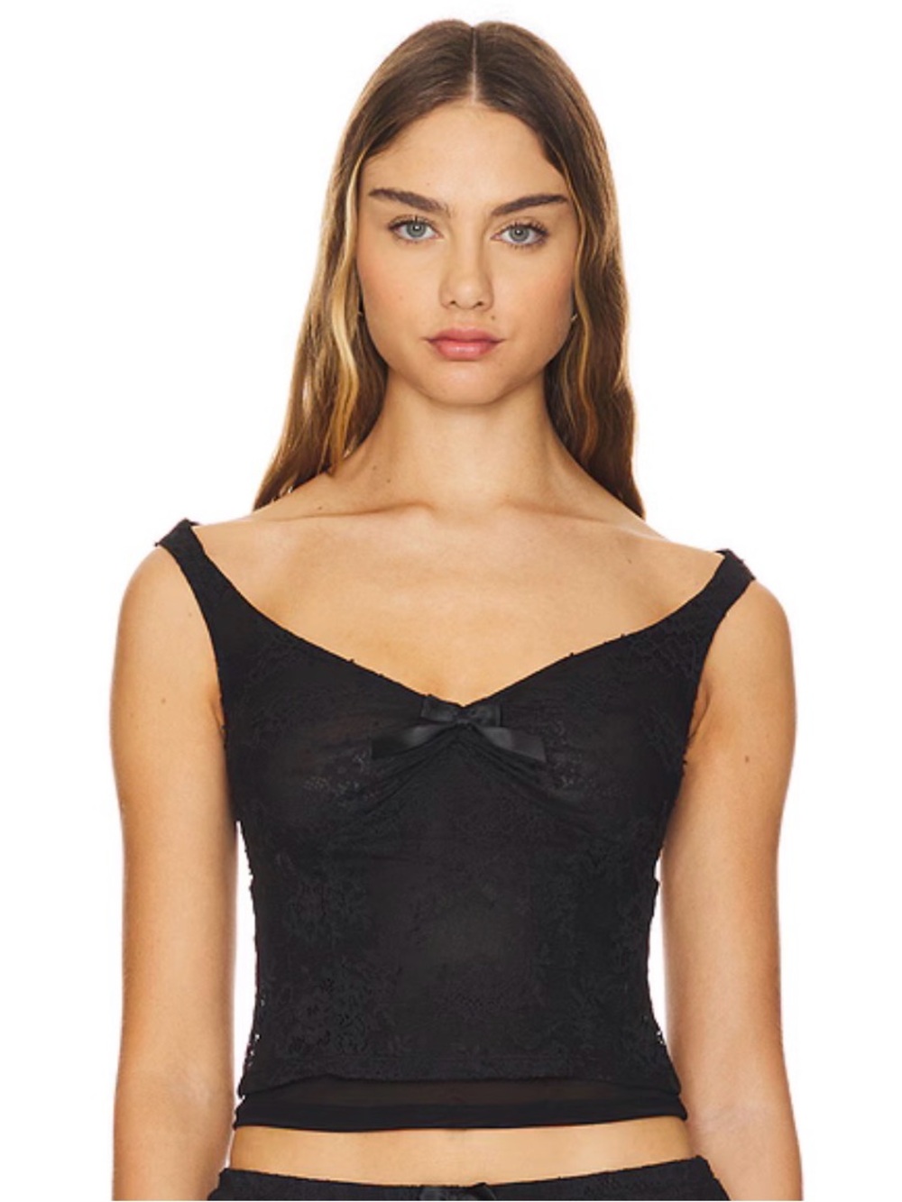 Phoebe Top in Black | MAJORELLE